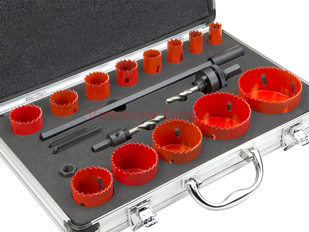 Hole saw bit set top